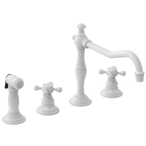Newport Brass Kitchen Faucet With Side Spray in Matte White 943-52 - main
